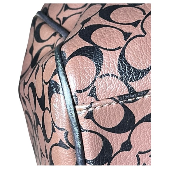 Coach Chelsea Heritage Brown & Black Coated Leather Satchel Handbag F1069-F15132 - Picture 10 of 16